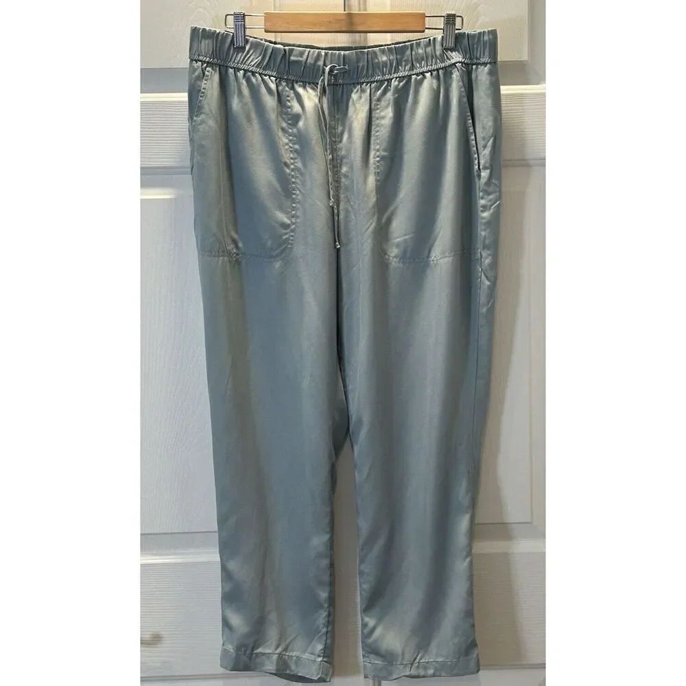 Croft & Barrow Women's Blue Pull On Relaxed Fit Pants L